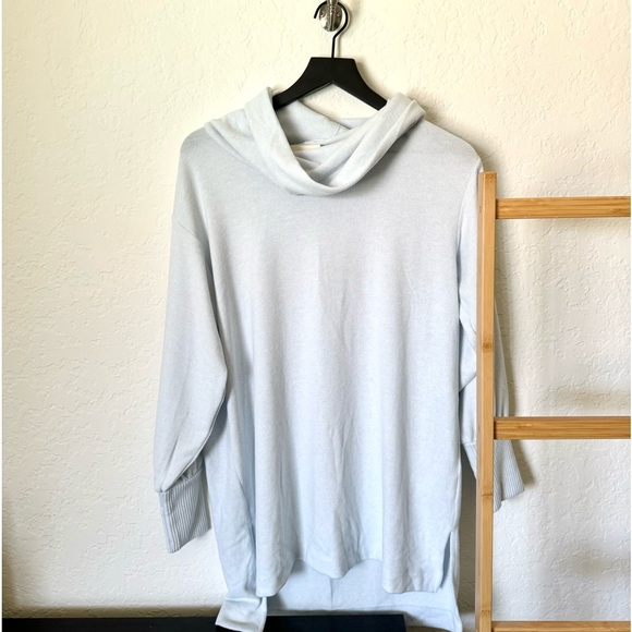 NWT ANTHROPOLOGIE COWL NECK TUNIC TOP IN SKY - Picture 3 of 14